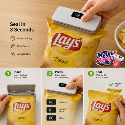 Magic Reseal™ Magnetic Heat Sealer